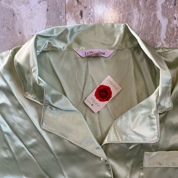 La Vie En Rose “Silky” 100% Polyester Pajamas PJs Pyjamas Pajama Set. - Picture 3 of 13